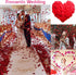 AWCCXMYM 3000 PCS Red Artificial Fake Rose Petals for Romantic Night, Wedding Valentine's Day Decoration