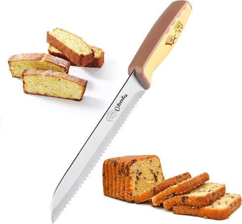 Ohola KITCHEN SUPPLIES 8 inch Bread Knife, Ohola Serrated Bread Knife for Homemade Bread, Bread Cutter for Slicing