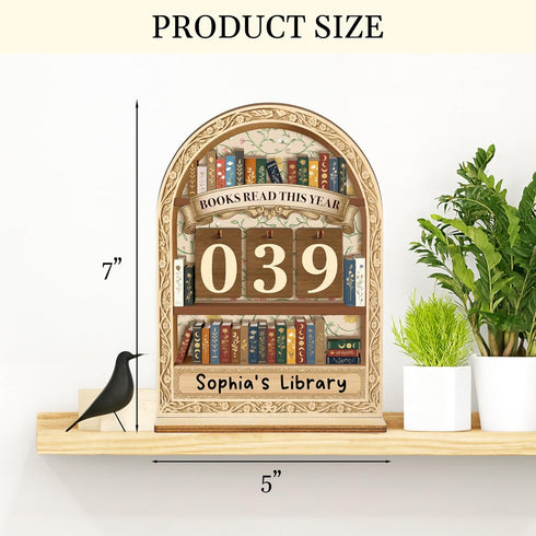 Counter Counter Books Read This Year Valentines Day Gifts For Women Readers, Personalized Book Tracker Bookshelf Decor