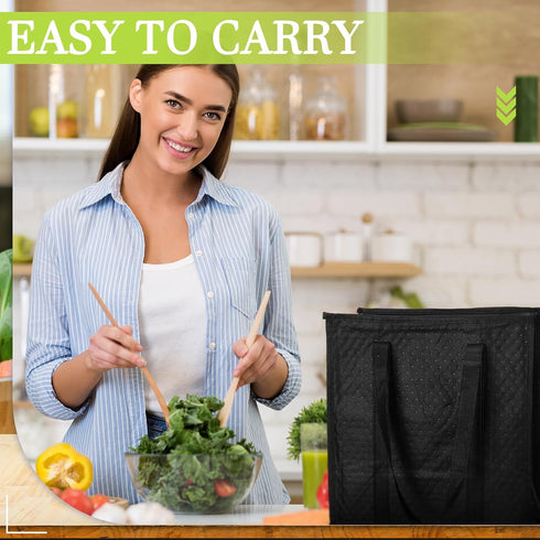 Locmeo 10 Pack 13 12 7 Inch Large Insulated Grocery Bags Reusable Shopping Bags with Zippered Top x x Thermal Cooler