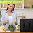 Locmeo 10 Pack 13 12 7 Inch Large Insulated Grocery Bags Reusable Shopping Bags with Zippered Top x x Thermal Cooler