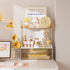 Delamu 2-Tier 2-Drawer Bathroom Counter Organizer, Multi-Purpose Makeup Organizer, Large Skincare Organizer, Amber