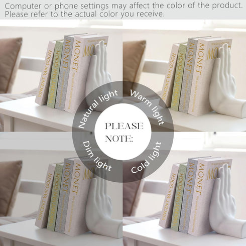 Set 2, Decorative Book Storage Box of Stylish Decorative Books, Linen Faux Book Storage Box for Bookshelf, Coffee