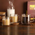 12oz Bag,Set 4 CNGLASS Glass Coffee Mugs,Double Wall Insulated Glass Cups with Handle,Clear Espresso Mugs
