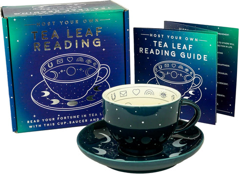 Set Gift Republic Tea Leaf Reading Kit. Host Your Own Tea Leaf Reading Party. Teacup and Saucer Divination Gift