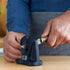 Opinel Manual Sharpener, Portable Compact Knife Maintenance Tool, Self Adjusting Angle, Blue