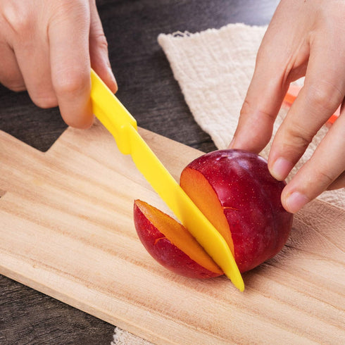 JOVITEC 10 Pieces Kid Plastic Nylon Cooking Knife Set, Safe Knives for Children in the Kitchen