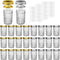 SPANLA Mason Jars 8 oz, 24 Pack Canning Jars 8 oz Half