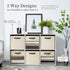 DECOMOMO 11 Inch Cube Storage Bins, Fabric Storage Bin with Clear Window for Clothes and Toy Organizers (6pcs, Beige)