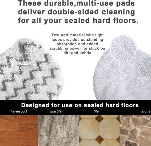 ITidyHome 4 Pack 1940 1440 1806 5938 203-2633 (4 Pack) Replacement Pads for Bissell Powerfresh Hard Floor Steam Cleaner