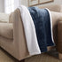 50 60 inches, Genteele Sherpa Throw Blanket Super Soft Reversible Ultra Luxurious Plush Blanket, x Navy/White