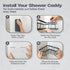 Nox incorp 3-Pack Corner Shelf Storage Organizer - No-Drill, Renter-Friendly, Bathroom or Kitchen Shower Caddy