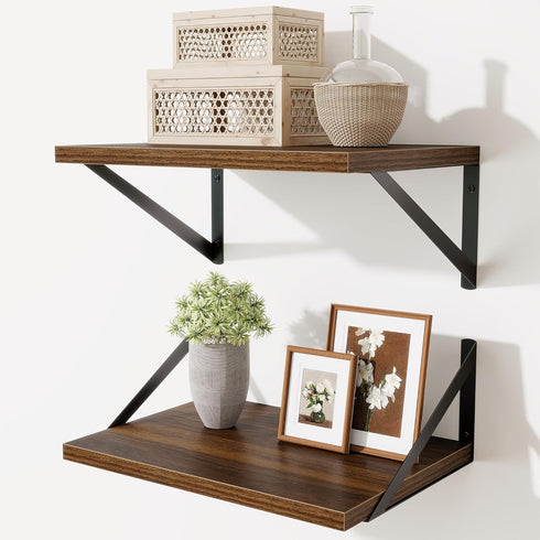 Acovy Deep Floating Shelves,16" Wx10 D Floating Shelves for Wall Set of