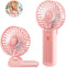 JZCreater Mini Handheld Fan, Portable 15H Cooling Fan, Quiet 4 Speed USB Rechargeable Desk Fan for Travel, Outdoor, Home