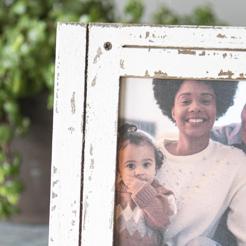 Foreside Home & Garden FFRD06190 White 4X6 Heartland Photo Frame