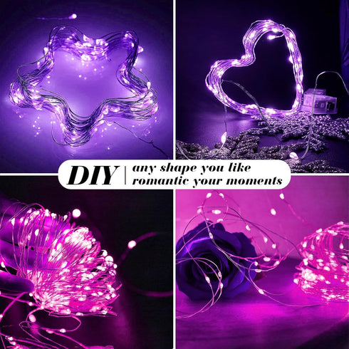 12 Pack 7Ft 20 3 ZGWJ Battery Powered Fairy Lights, Mixed Colors Mini LED Silver Wires, Modes for DIY, Party, Wedding