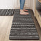 Kitchen Mats Cushioned Anti Fatigue, Non Slip 2 Piece Memory Foam Kitchen Mat Set for Sink, Laundry, Office, Black