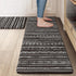 Kitchen Mats Cushioned Anti Fatigue, Non Slip 2 Piece Memory Foam Kitchen Mat Set for Sink, Laundry, Office, Black