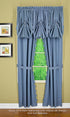 Today's Curtain Orleans Scallop Curtain - Blue 72" Panel Pair with Tieback, 60" W x 72" L, 4-Piece Set
