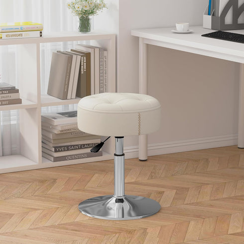 360 ACEQLYT Vanity Stool, High-Density Non-Sagging Foam, Heavy Duty Metal Base Vanity Chair, Height Adjustable Swivel