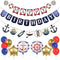 Pirese Nautical Birthday Banner, Nautical Birthday Decorations, Boat Party Decorations, Ocean Birthday