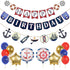 Pirese Nautical Birthday Banner, Nautical Birthday Decorations, Boat Party Decorations, Ocean Birthday