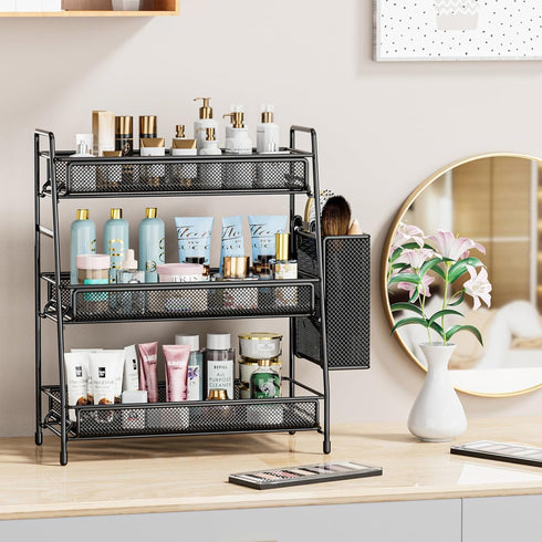 Countertop 3 Counter EKNITEY Bathroom Organizer Shelf - Tier Spice Rack Metal Makeup Rack Small Coffee Station