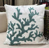 Embroidered Cute Nautical Animal Pillow Cover - Square 18 Inches Decorative Canvas for Nautical Style Deco