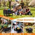 Exovyn 360lbs Collapsible Wagon Cart Foldable, Portable Folding Wagon with Wheels, Foldable Wagon Carts Utility