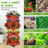 5 Vertical Strawberry Planter Tier Stackable Tower Herb Planters Stacking Outdoor Garden Planters Pot With Tools Mover