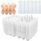 Egg Cartons 60 Packs, Clear Plastic Blank Egg Cartons with Free Labels,
