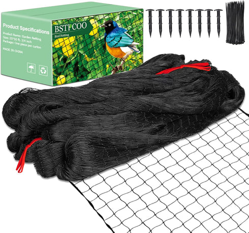 BSTPCOO Bird Net 25'x50' Bird Netting for Chicken Coop Roof, Nylon 3/4"