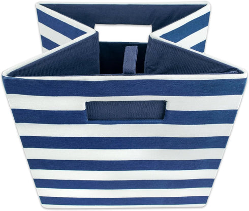 11x11x11, DII Polyester Cube Storage Collection Hard Sided Collapsible, Nautical Blue