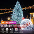 25ft 50 Counts Commercial 5mm IP65, JK5665 White LED Christmas Lights - Grade Outdoor Waterproof, Wide Angle Green