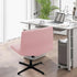 MIFXIN Armless Office Desk Chair Cover, Stretch Soft Slipcover for Wide Seat Mid Back Accent Chair, Pink