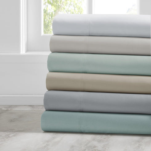 Comfort Spaces Coolmax Moisture Wicking Sheet Set - Soft, Fade Resistant, Deep Pocket, Aqua, Full, 4 Piece