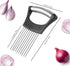 Onion Slicer, Mumulo Stainless Steel Onion Cutter for Slicing and Storage Onions, Tomato, Eggs and Vegetables, Protective Cover Included, Dishwasher Safe (Black) by Mumulo