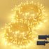JMEXSUSS 2 Pack 100 LED Warm White Christmas Lights, 33ft Connectable Indoor Plug in, 8 Modes for Tree Wedding Party