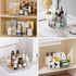 LAMU 2Pack Lazy Susan Turntable Organizer for Refrigerator, Rotating Rectangular Storage for Cabinet, Pantry, Clear