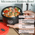 AI LOVE PEACE Ramen Bowl,Ramen Cooker,Microwave Ramen Bowl, Large Noodle Bowl 40 oz,Microwave Soup Bowl,Portable Noodle Bowls, Ramen Bowl Microwavable for Home Office Dorm Room College gift.(Red) by AI LOVE PEACE
