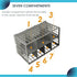 Dishwasher Cutlery Basket - Fits Most Brands (9.5 x 5.4 x 4.8 inches) for Utensil Organizer Caddy