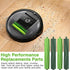 Replacement Parts for i'Robot Roomba i3 i7 E5 j7 i4 i7+ i3+ i4+ i6 i6+ i8 i8+ E6 E7, 2 Set Rubber Brushes & 8 HEPA