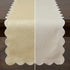 15 36 Inch, yuboo Small Scalloped Table Runner x Vintage Short Champagne Coffee Table Cover, Dresser Scarf for Bedroom