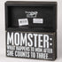 Primitives by Kathy Classic Box Sign, 8" x 4.50", Momster