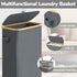 75L 17" 9.8" 29.5", Goodpick Slim Laundry Basket with Wheels and Lid, Rolling Dirty Clothes Hamper for Dorm Bathroom
