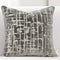 Alerfa Square Geometrical Plaid Striped Cut Velvet Throw Pillow Cover 18x18 Inch