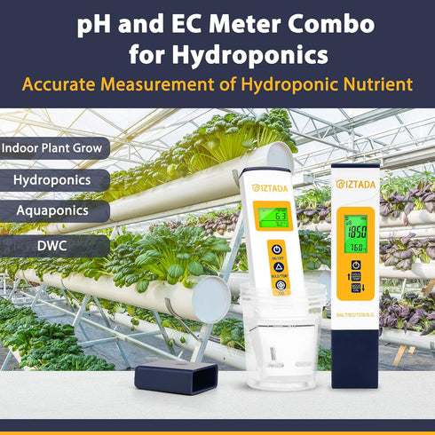 6 1 pH Meter and Salinity Meter Combo for Saltwater Pool in pH Salt SG EC TDS Temp Meter for Reef Aquarium Seawater