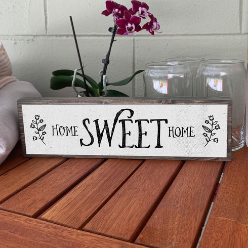 Home Wood Signs (Medium - Wood and Metal, Home Sweet Home)