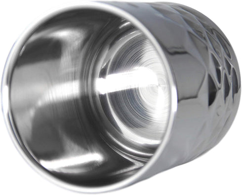 Drinco 10oz Stainless Steel Tumbler, Vacuum Insulated Whiskey Glass, GULT Diamond Design