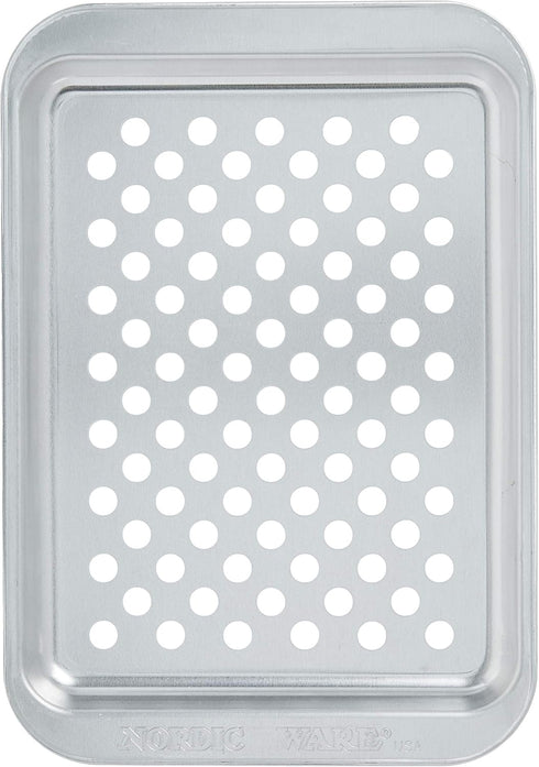Nordic Ware Naturals Compact Crisping Tray - Natural Uncoated Aluminum, Safe for Toaster Oven and Broiler